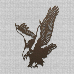 American Bald Eagle Wall Hanging Art Metal Silhouette for Indoor or Outdoor  Use