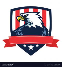 American eagle logo mascot flag shield
