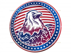 American Bald Eagle Usa Natioal Symbol Fourth July Emblem ...
