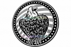 Vector American Eagle USA Natioal Symbol Fourth July Emblem
