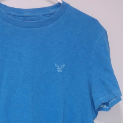 American Eagle Plain Blue Logo Tee