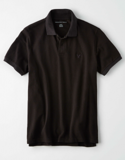 AE Logo Brushed Pique Polo Shirt