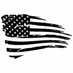 CarTats Distressed American Flags Vinyl Decal Grunge Military Tore Proud  Patriotic Car Truck Window Bumper Sticker White, Black, Red, Matte Black,  ...