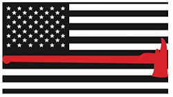K9King Fire Department Red Line Axe Flags 3M Vinyl Reflective Decal, Black,  White & Red Flag Sticker Honoring The Courage of Our Firefighters, EMT & ...