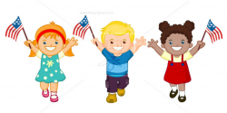 Kids With American Flag | Free vectors, illustrations, graphics, clipart ...