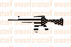 American Flag Rifle Silhouette Clip Art | SOIDERGI