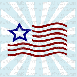 American Flag 2 - Cut File Clipart, SVG, DXF, PNG, SVG - Cut That SVG