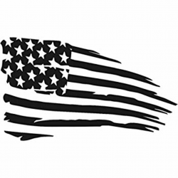Amazon.com: Barking Sand Designs Tattered USA Flag- Die Cut Vinyl ...