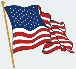 Waving American Flag Drawing | Free download best Waving American ...