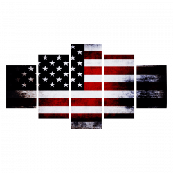 Dark Faded American Flag Canvas Prints