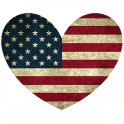 USA American flag heart by TeeMeroo | Inktale