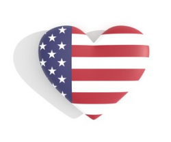 Stock Video of Pulsating heart in the colors of the US flag ...