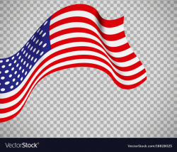 Usa flag on transparent background