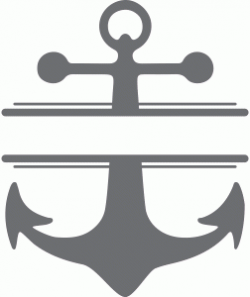 Split anchor monogram plate | silhouette | Silhouette design, Anchor ...