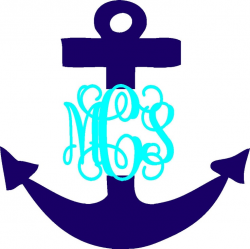 5 Anchor Vinyl Personalized Monogram Decal Stickers - Clip Art Library