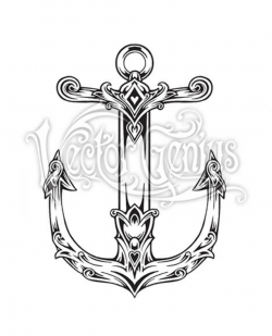 Decorative Tattoo Anchor Clip Art