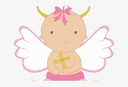 Little Girl Clipart Angel - Clipart Girl Christening PNG Image ...