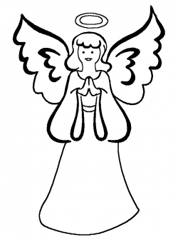Free Angel Outline Drawing, Download Free Clip Art, Free Clip Art on ...