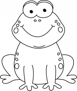 Black and White Cartoon Frog Clip Art | march classroom ideas ...