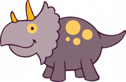 Triceratops Dinosaur Animal Cartoon free commercial clipart ...