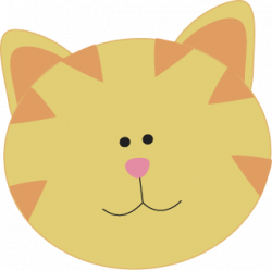 Cat Face Clip Art | Yellow Cat Face - cute yellow cat face with ...
