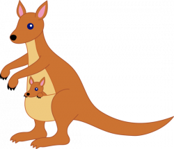 Mama and Baby Kangaroo | digital clip art 4 scrapbooking - 3 | Baby ...