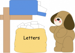 Dog Putting Letters in the Mailbox Clip Art - Dog Putting Letters in ...