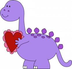 Valentine's Day Dinosaur Clip Art - Valentine's Day Dinosaur Image ...