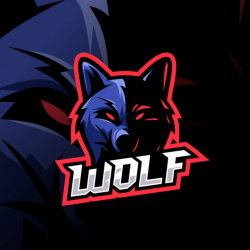 Wolf esport logo awesome Vector | Premium Download
