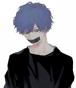 sticker anime purple hair tape aesthetic transparent...