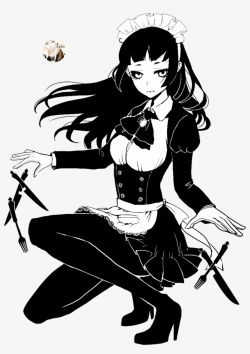Anime Girl - - Black And White Anime Transparent - Free ...