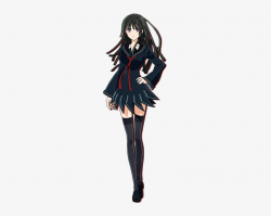Kisara T - Anime Girl With Black Hair Full Body PNG Image ...