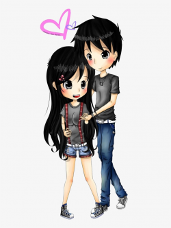Anime Love Couple Png Transparent Image - Girl And Boy In ...