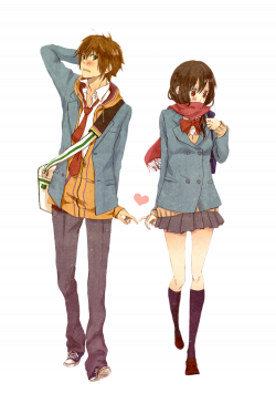 Download Free png Anime Love Couple Transparent Background ...