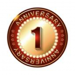 1 Year Anniversary Clip Art - Royalty Free - GoGraph