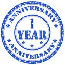 1 Year Anniversary Clip Art - Royalty Free - GoGraph