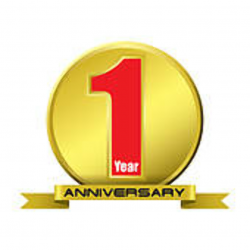 1 Year Anniversary Clip Art - Royalty Free - GoGraph