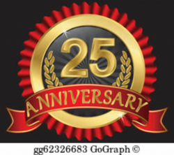 25 Years Anniversary Clip Art - Royalty Free - GoGraph