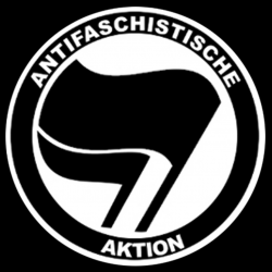 [:de]Antifa Black Logo Aufnäher[:en]Antifa Black Logo patch[:]