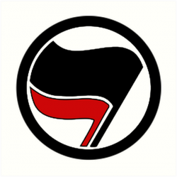 \'AntiFa Flag Style #NoFascism\' Art Print by Marshmalloww