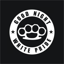 Good Night White Pride Antifa Logo Sticker Design by ...