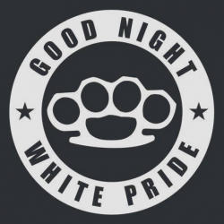 Good Night White Pride Antifa Logo Sticker Design by ...