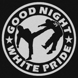 Good Night White Pride Antifa Logo Sticker Design by ...