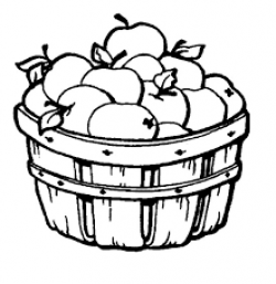 Image result for basket of apples clip art black and white ...