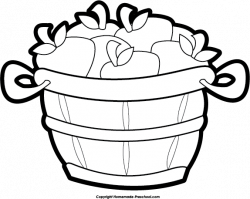 Apple black and white apple basket black and white clipart 2 ...