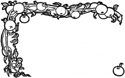 Apples Clipart Black And White Border