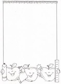 Apple Border Clipart Black And White