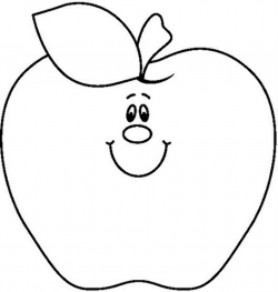 Cute Apple Clipart Black And White