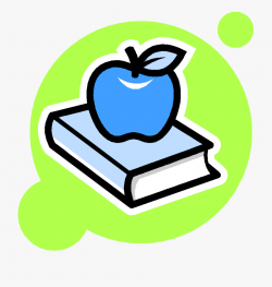 Book And Apple Clipart , Png Download - Teacher Apple Clip ...
