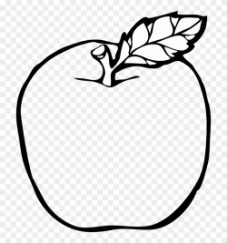 Drawn Apple Transparent - Solid Objects Clipart Black And ...